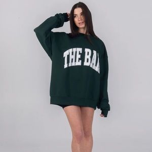THE BAR Varsity Sweatshirt in green!